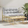 vidaXL Gartenbank Hellgrau 110 x 75 x 71 cm Stahl