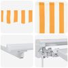 vidaXL Manuell einziehbare Markise Orange 3,5 x 2,5 m