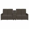 vidaXL Relaxsofa 4-Sitzer mit Getr&auml;nkehalter Braun Stoff