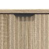 vidaXL Badezimmerm&ouml;bel-Set 2 pcs Sonoma-Eiche Sperrholz und Metall