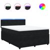 vidaXL Boxspringbett mit Matratze Schwarz 140x190 cm Samt