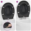 vidaXL Toilettensitz Anthrazit 47 x 37 x 4 cm Duroplast