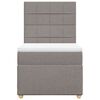 vidaXL Boxspringbett mit Matratze Taupe 100x200 cm Stoff