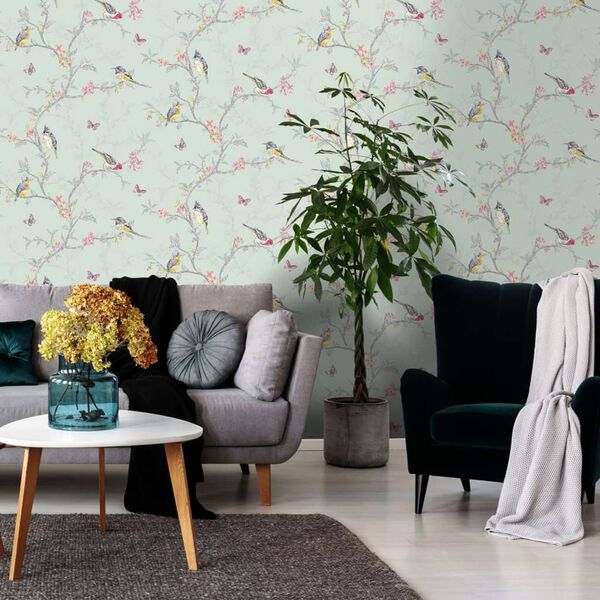 DUTCH WALLCOVERINGS Tapete Phoebe Mintgr&uuml;n
