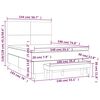 vidaXL Boxspringbett mit Matratze Dunkelbraun 140x190 cm Stoff