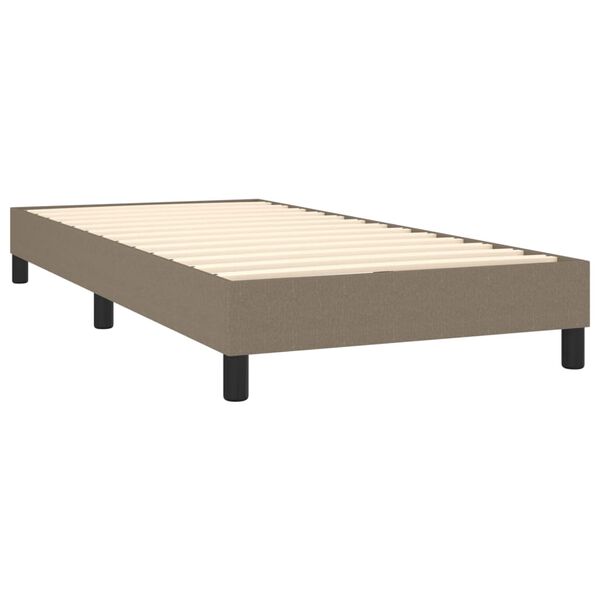 vidaXL Boxspringbettgestell Taupe 90x190 cm Stoff