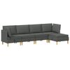 vidaXL Modular Sofa Set mit Stauraum 5 pcs Dunkelgrau Stoff