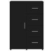 vidaXL Sideboard Schwarz 60x31x84 cm Holzwerkstoff
