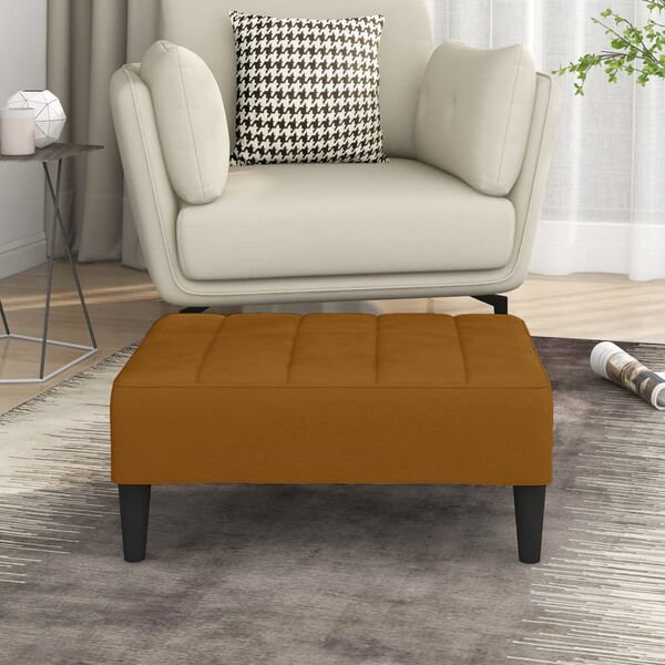 vidaXL Fu&szlig;hocker Braun 78x56x32 cm Samt