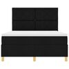 vidaXL LED Boxspringbett mit Matratze Schwarz 140 x 200 cm Stoff