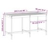 vidaXL Gartentisch 203,5x90x110 cm Massivholz Kiefer