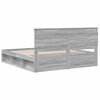 vidaXL Bettrahmen Graues Sonoma 180 x 200 cm Massives Kiefernholz