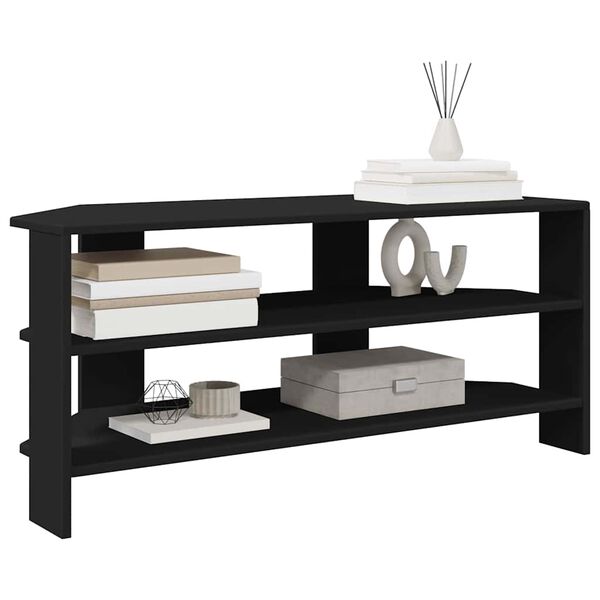 vidaXL EckTVSchrank Schwarz 102x40,5x45cm Holzwerkstoff