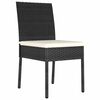 vidaXL Garten Essgruppe 5 pcs Schwarz Pulverbeschichteter Stahl