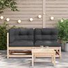 vidaXL Gartensofa mit Kissen 2-Sitzer Massivholz Kiefer