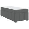 vidaXL Bettrahmen mit Matratze Dunkelgrau 90 x 200 cm Stoff