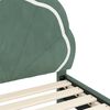 vidaXL Kinderbettgestell mit Kopfteil Meergr&uuml;n 70 x 140 cm Samt