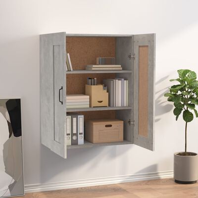 vidaXL Hängeschrank Betongrau 69,5x32,5x90 cm