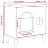 vidaXL Katzenhaus Wei&szlig; 51 x 30 x 52 cm Holzwerkstoff