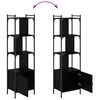 vidaXL B&uuml;cherregal Schwarz Eichen-Optik 44,5 x 30 x 154,5 cm