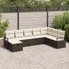 vidaXL Garten-Sofa-Set 8 pcs Braun Poly Rattan