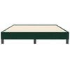 vidaXL Boxspringbett ohne Matratze Dunkelgr&uuml;n 140x210 cm Samt