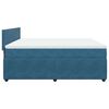 vidaXL Boxspringbett mit Matratze Blau 180x200 cm Samt