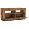 vidaXL TV-Schrank mit LED-Leuchten Altholz-Optik 80x35x40 cm