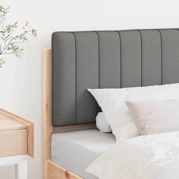 vidaXL Gepolstertes Kopfteil mit Kopfteil Braun und Hellgrau 75 cm