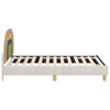 vidaXL Kinderbettgestell mit Kopfteil Creme 80 x 160 cm Samt