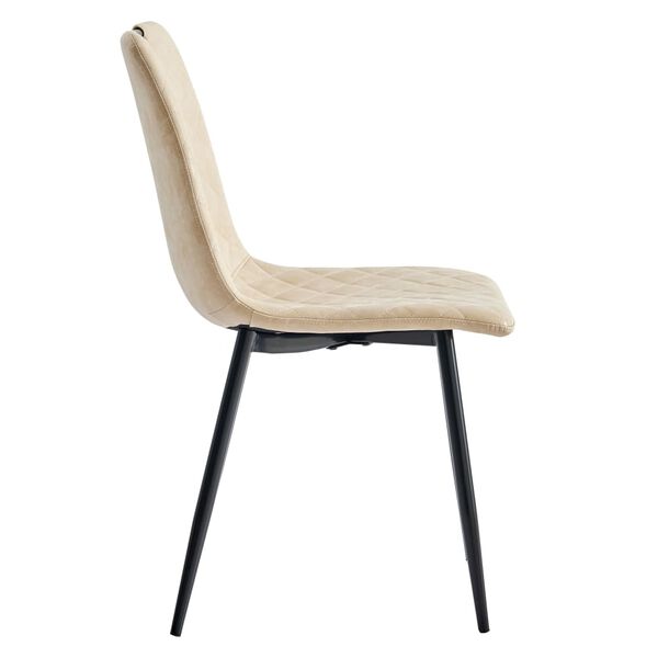 vidaXL Esszimmerst&uuml;hle 4 Stk. Creme Kunstleder