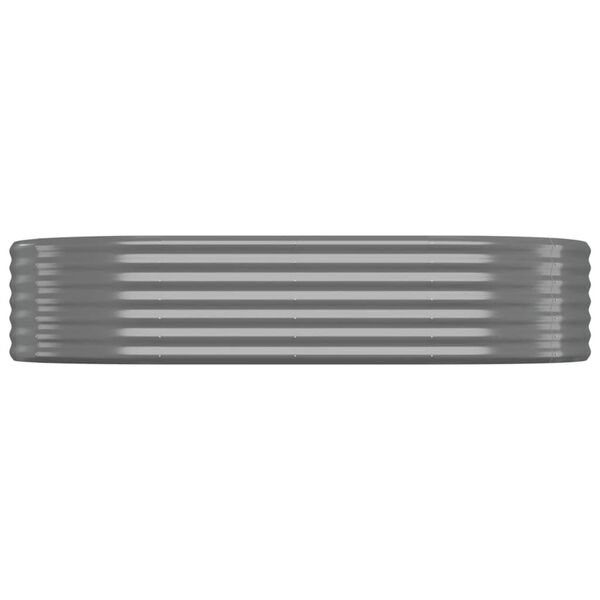 vidaXL Hochbeet Verzinkter Stahl 175x100x36 cm Grau