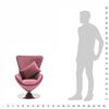 vidaXL Drehstuhl in Ei-Form mit Kissen Rosa Samt