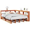 vidaXL Massivholzbett mit Regal ohne Matratze Wachsbraun 140x200 cm