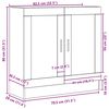 vidaXL B&uuml;cherregal Schwarz Eichen-Optik 82,5 x 30,5 x 80 cm