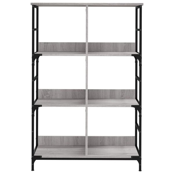 vidaXL B&uuml;cherregal Grau Sonoma 78,5x33x117,5 cm Holzwerkstoff