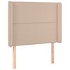 vidaXL LED Kopfteil Cappuccino-Braun 93x16x118/128 cm Kunstleder