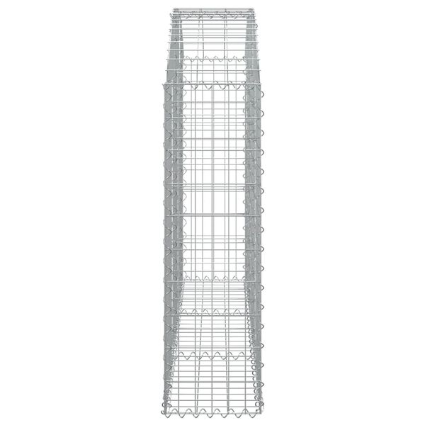 vidaXL Gabione mit Hochbogen 150x30x100/120 cm Verzinktes Eisen