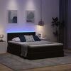 vidaXL Bett mit Stauraum und LED mit LED Schwarz 140 x 200 cm Samt
