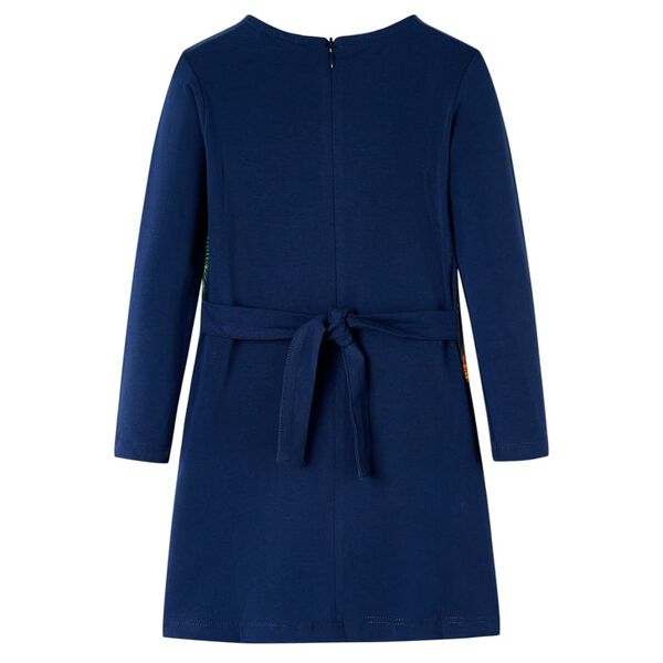 Kinderkleid mit Langen &Auml;rmeln Marineblau 128