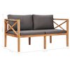 vidaXL 4-tlg. Garten-Lounge-Set mit Auflagen Massivholz Teak