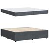 vidaXL Bettrahmen mit Matratze Dunkelgrau 200 x 200 cm Stoff