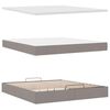 vidaXL Ottoman-Bett mit Matratze & LEDs Taupe 160x200 cm Stoff