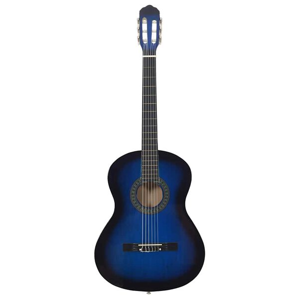 vidaXL Klassikgitarre f&uuml;r Anf&auml;nger Blau 4/4 39" Lindenholz