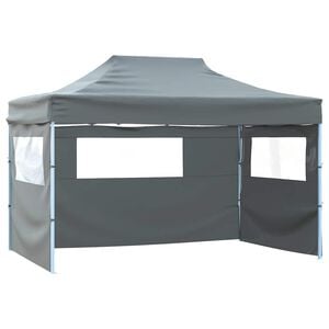 vidaXL Faltzelt mit 3 W&auml;nden 431x291x315 cm Anthrazit