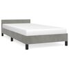 vidaXL Bettgestell ohne Matratze Hellgrau 90x190 cm Samt