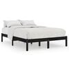 vidaXL Massivholzbett Schwarz Kiefer 140x190 cm