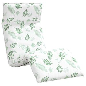 vidaXL Sonnenliege Klappbar Blattmuster 175x54x8,5 cm Oxford-Gewebe