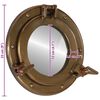 vidaXL Bullaugen-Spiegel Wandmontage &Oslash;23 cm Aluminium und Glas