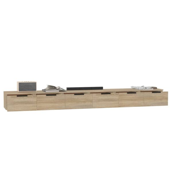 vidaXL Wandschr&auml;nke 2 Stk. Sonoma-Eiche 102x30x20 cm Holzwerkstoff
